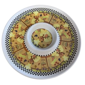 Nuevo RST Plato Dip Chips Bandeja para Servir Chef 12 pulgadas Diámetro Beige Negro Blanco - Imagen 1 de 4