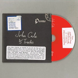 John Cale CD Promo 5 Track EP + Media Stickers Velvet Underground Lou Reed - Picture 1 of 3