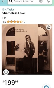 ERIC TAYLOR  "Shameless Love" 1981 Featherbed Rare Texas Folk LP Sealed Rare - Imagen 1 de 10