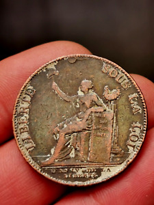 Monnaies de confiance , Monneron de 2 Sols , 1792 ! 16,65 g