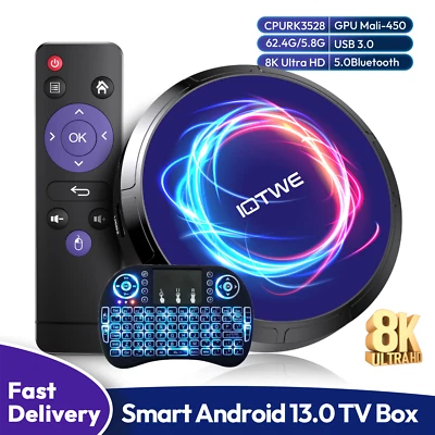 Android13.0 TV BOX 128GB 4GB Smart 8K HD 5G WIFI H616 Media Player Quad core BT - Bild 1 von 4