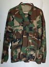Army Woodland Camouflage shirt Large Regular Men’s BDU uniform vintage 