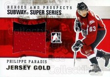 2009-10 ITG Heroes and Prospects Subway Jersey Gold #12 Philippe Paradis