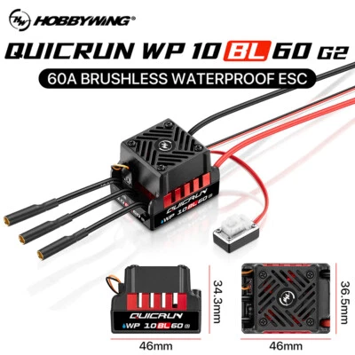 HobbyWing QuicRun WP 10BL60 60A Brushless ESC für 1/10 RC Car Buggy Crawler - Bild 1 von 4