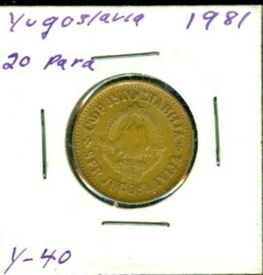 1981 YUGOSLAVIA 20 PARA NICE CIRCULATED COIN - Image 1 of 2