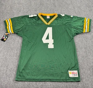 Vintage Brett Favre Green Bay Packers Jersey XL Green Wilson USA Made - Picture 1 of 13