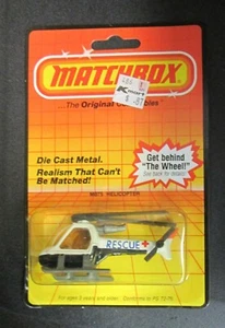 Vintage Matchbox White Rescue Helicopter MB-75 - Picture 1 of 1