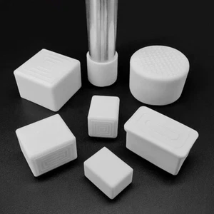 PVC Rubber Floor Protector Tube End Caps Blanking Cover Cap Anti-scratch White - Picture 1 of 8