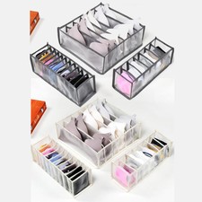 3 X Foldable Underwear Bra Socks Box Storage Organiser Drawer Dividers