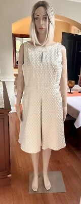 Ralph Lauren Vestido de Cóctel Metalizado Dorado y Marfil Brocado Talla 12 Foto 1 de 4