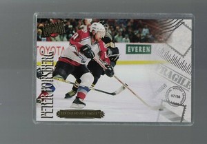 DONRUSS PRIORITY 97/98 PETER FORSBERG POST CARD # 10 COLORADO AVALANCHE