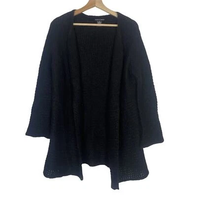 Женский кардиган Deane & White из шерсти черного мохера с открытой передней частью свитер размер M - Изображение 1 из 4