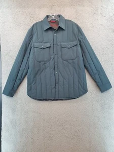 Robert Graham Quilted Shirt Jacket Camo Lined  Men L  Slate Blue Puffer New $348 - Picture 1 of 23