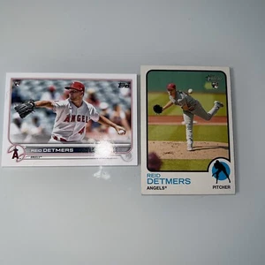 2022 Topps + Heritage Baseball Reid Detmers Los Angeles Angels RC No Hitter - Picture 1 of 1