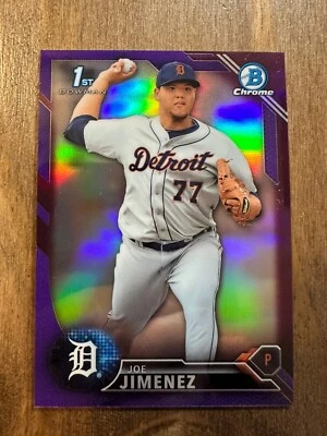 JOE JIMENEZ 2016 Bowman Chrome PURPLE REFRACTOR ROOKIE #149/250 (BCP225) - Image 1 of 2