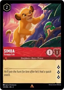 Lorcana Simba - Scrappy Cub (123/228) Into the Inklands LP - Picture 1 of 1