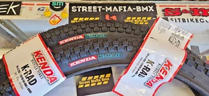 Neumáticos de bicicleta KENDA K-RAD BMX 20x 2,125"" 1 par negro dirt fit Mid School Haro GT DK - Imagen 1 de 3