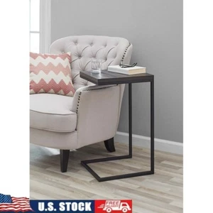 C-Shape Metal End Table Living Room Home Office Side Table Compact Design New - Picture 1 of 9