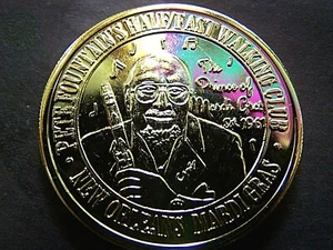 2019 Pete Fountain ONE IN A MELLONION Gold-Plated Bronze Mardi Gras Doubloon   - Picture 1 of 2