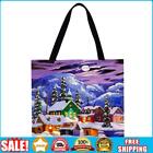 Christmas Printed Shoulder Shopping Bag Casual Large Tote Handbag (A) _