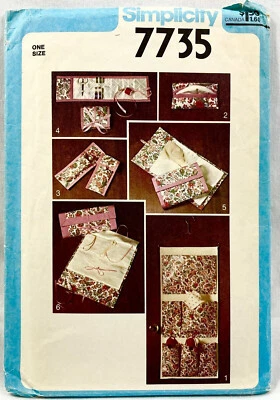 Kit de costura Simplicity Coswing Pattern 7735 1978 para mujer estuche de pañuelos + 10984 Foto 1 de 2