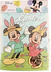 Disney Happy Easter Garden Flag Banner Mickey and Minnie Mouse 12.5"x 18" - Picture 1 of 12