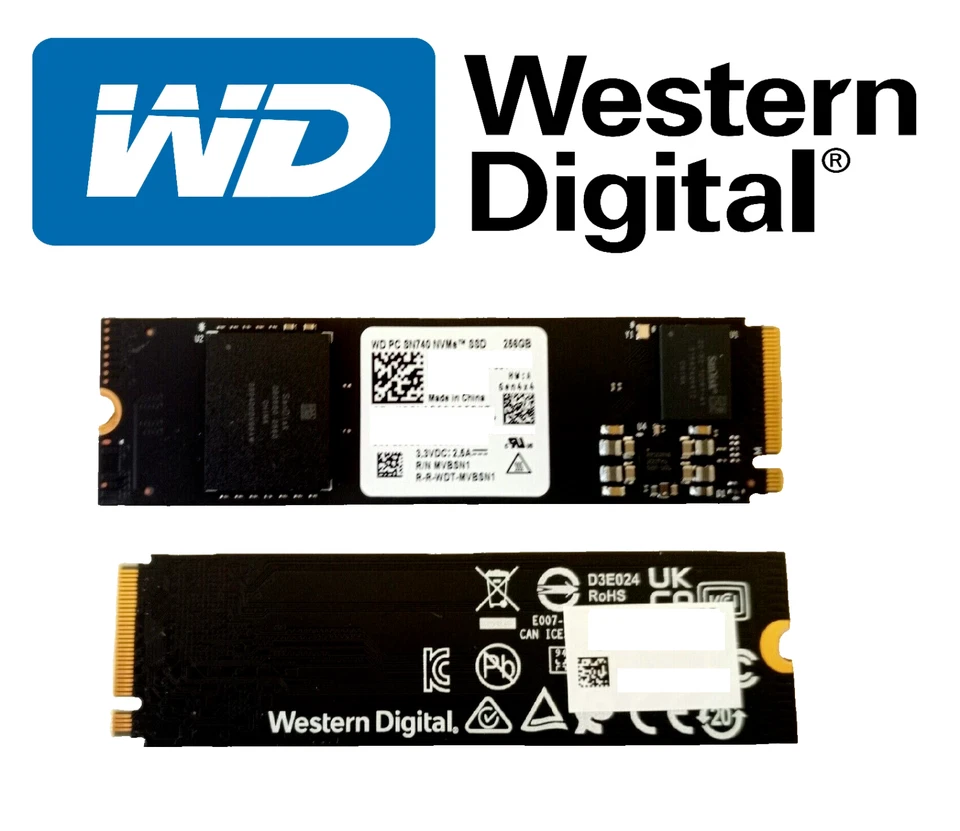 Western Digital WD HD SOLID STATE M.2 2280 256GB PCIe 4.0 BULK NVMe SN740 - Immagine 1 di 2