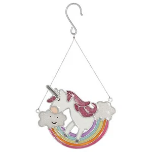 Decoración Móvil Del Unicornio Del Arco Iris Del Brillo Para El Jardín De Casa - Picture 1 of 1