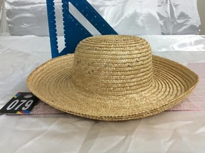 ARLIN Light Tan Wide Brim Natural Straw Summer Spring Vacation Hat NWT - Picture 1 of 8