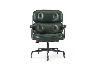 Green Leather Time Life Office Chair by Eames for Herman Miller 1996 - Image 1 of 4