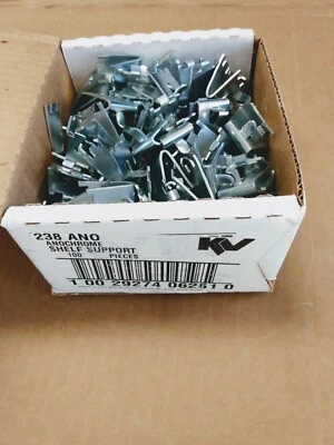 Knape & Vogt 238 Anochrome Finish Shelf Support Clips Box of 100 pieces