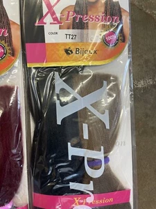 6 Pc Realistic X-pression 84 INCH 100% KANEKALON Braid Hair Extension TT27 - Picture 1 of 4