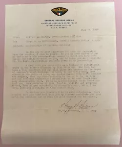 WW I LETTERA RINGRAZIAMENTO NEW YORK SOLDATO DI STATO IN CONGEDO DALL'ESERCITO A.E.F. - Foto 1 di 5