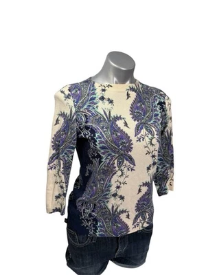 Talbots 纯羊绒套衫毛衣女式小号 — 第 1/4 张图片