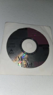 Key Mega ClipArt 50,000 (PC CD, 1997) Microsoft Windows 95 & 3.1 READ - Image 1 of 2