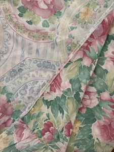 Vtg SHERIDAN Australia Reversible Floral Duvet Cover Fits 84 1/2”L X83”W FULL? - Picture 1 of 8