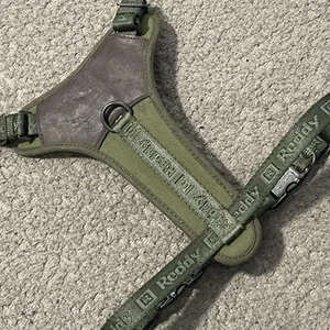 Reddy Dog Harness Medium Green Jacquard Logo Leather Trim - Picture 1 of 9