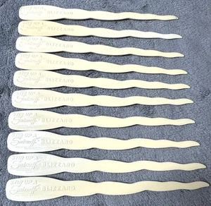 Set of 10 VINTAGE Smirnoff VODKA Blizzard Swizzle Sticks 7" Icicle - Picture 1 of 6