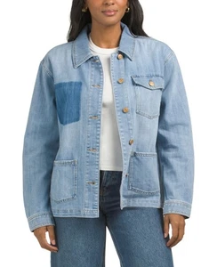 Retro style Barn denim Loose Light wash jacket S - Picture 1 of 2