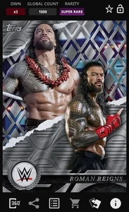 Topps Slam WWE 2025 ROMAN REIGNS Standouts Face Of The Franchise 1000GC - Picture 1 of 8