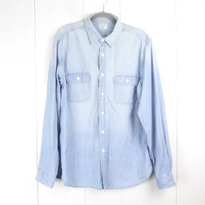 J Crew Hemd Herren Gr. L Chambray Langarm Knopfleiste Workwear Utility Western - Bild 1 von 8