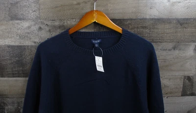 J.Crew Sweater Mens 2XL Navy Crewneck Lambswool Blend Knit Pullover Style AA027 - Image 1 of 4