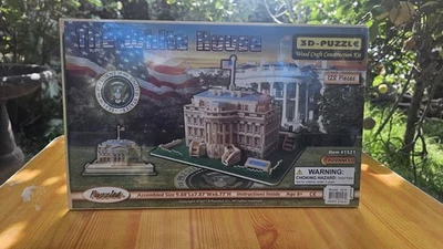The White House USA 3D Wood Craft Construction Kit Puzzle 128 Pieces NEW Sealed - Image 1 of 4
