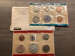 1969-PDS-U.S Mint Uncirculated Set w/10 Coins OGP & Sealed Cello Coins-061125-69 - Picture 1 of 5