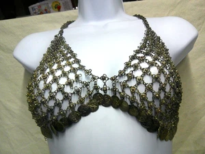 Vintage Kettenhemd TOP Bauchtänzerin 1967 1971 Exotic Fun Med. klein ? LESEN! - Bild 1 von 13