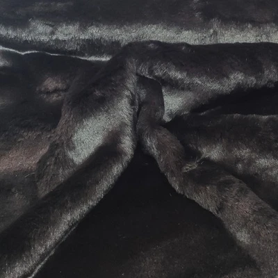 Black - Luxury Faux Fur Fabric - Multiple Lengths - AC 435 - Image 1 of 3