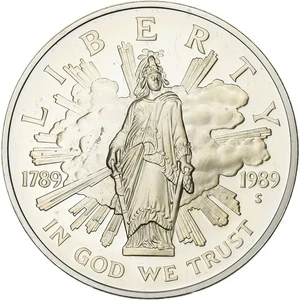 [#199318] United States, Dollar, 1989, U.S. Mint, Proof, Silver, MS, KM:225 - Picture 1 of 2