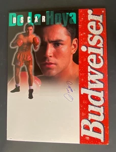 OSCAR DE LA HOYA signed 18x25 Budweiser Promo Poster | autograph - JSA certified - Picture 1 of 5