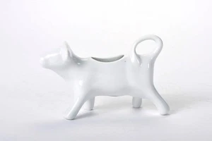 ​Rustic Country Farmhouse Ranch Ceramic Cow Creamer White - Picture 1 of 4