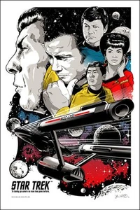 Star Trek “To Boldly Go” print by Josh Budich SDCC 2016 Exclusive Regular Editio - Picture 1 of 2